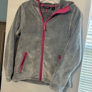 Girls Lands End, super soft, long sleeve zip up hoodie